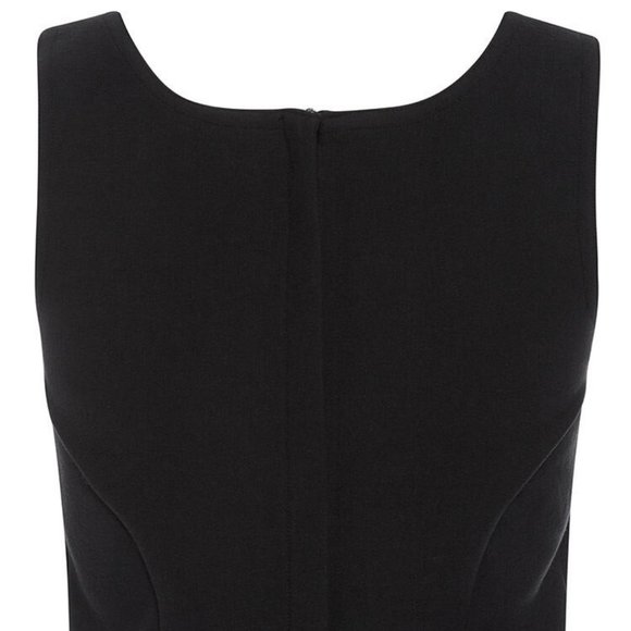 ISA ARFEN UK New Cropped Vest TOP Blouse Stretch Cotton Full Back Zip BLACK πHP - Picture 9 of 11